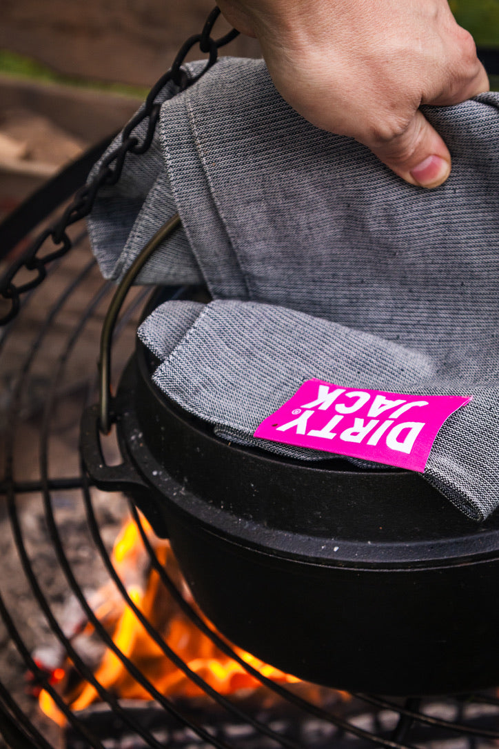 DIRTY JACK Kochtuch | Charcoal – Pink Label