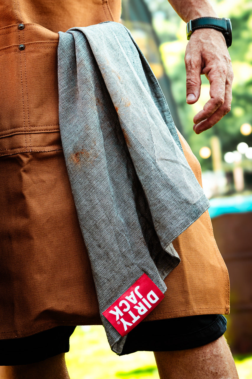DIRTY JACK Kochtuch | Charcoal – Red Label