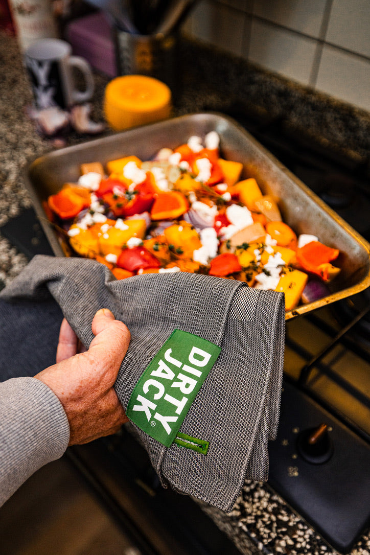 DIRTY JACK Kookdoek | Charcoal - Green Label