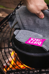 DIRTY JACK Kochtuch | Charcoal – Pink Label