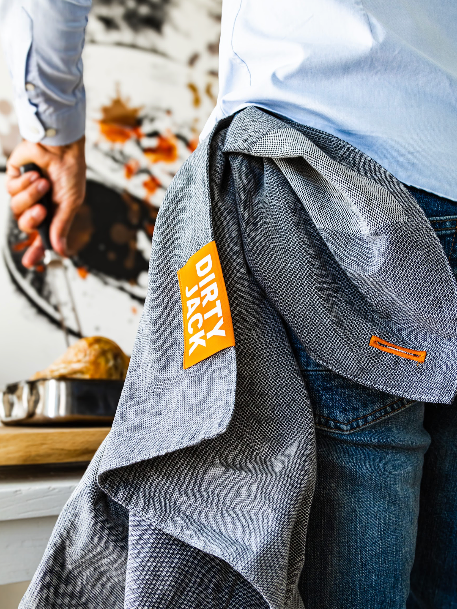 DIRTY JACK Cooking Cloth | Charcoal - Orange label
